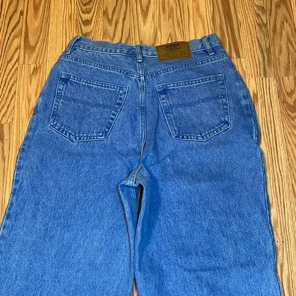 VTG Mom Jeans, bright blue, high waisted, tapered leg, 7/8 - Picture 10 of 11